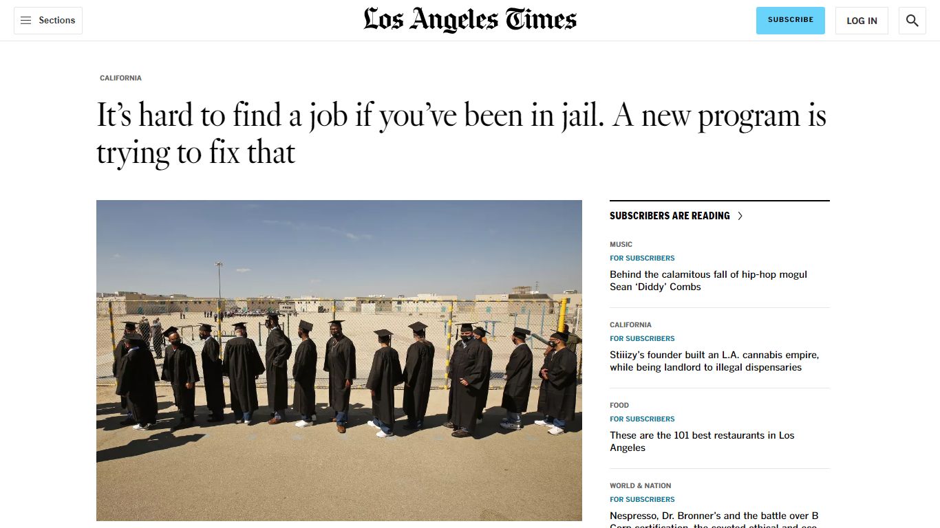 Out of jail but can't find work? L.A. County is trying to help - Los ...